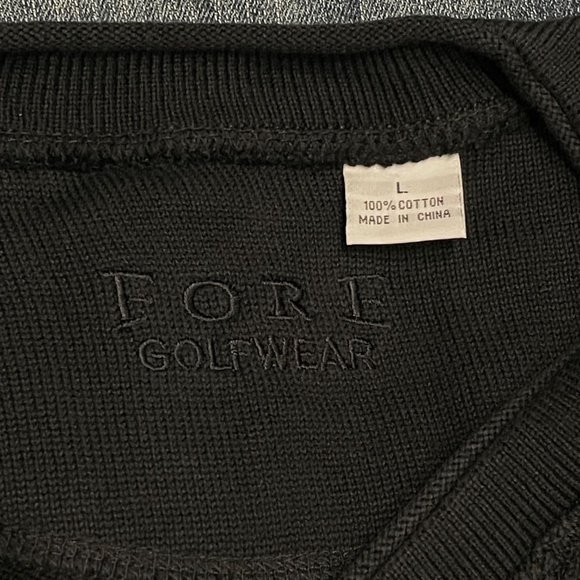 KETEL ONE Vodka Golf V-Neck Sweater LARGE Fore Golfwear - Picture 4 of 5